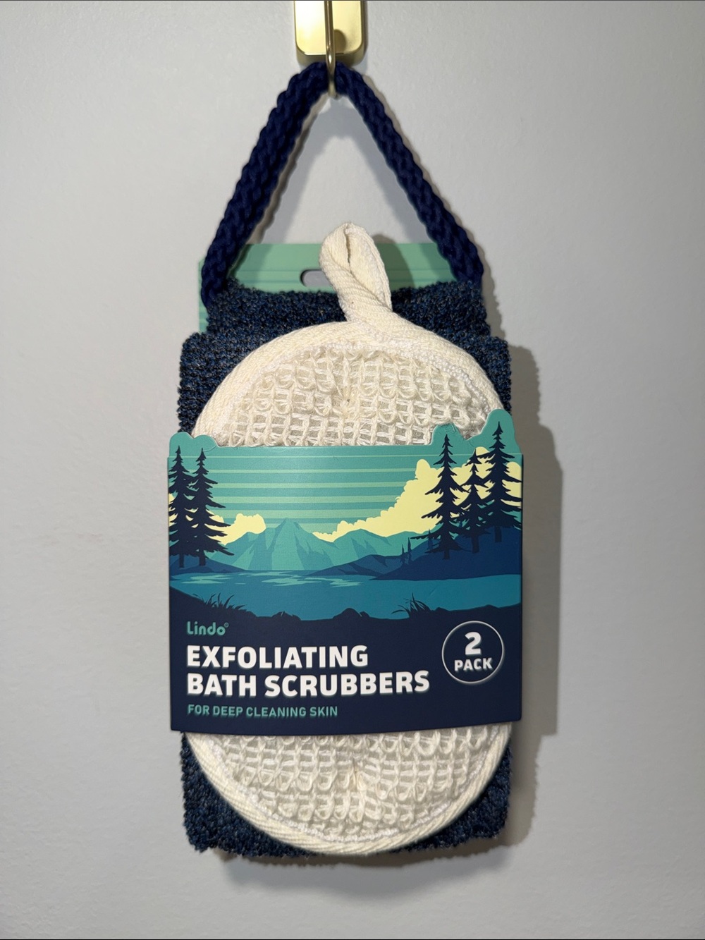 Lindo Ivory Navy 2 piece Exfoliating Duo Set